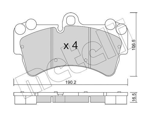 Колодки тормозные передние Audi Q7 06-15 Porsche Cayenne VW Touareg 02-10 22-0654-0 | Зображення 5