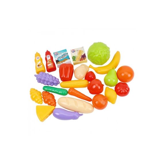 Ігровий дитячий набір "Маркет" 0730TXK прилавок з полицями, кошик, різні продукти | Зображення 2