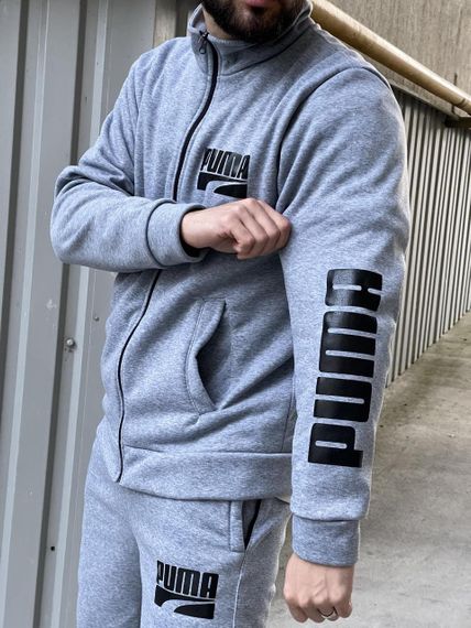 Чоловічий спортивний костюм Puma сірий | Зображення 4