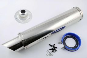 Глушник (тюнінг) 420*100mm, креп. Ø78mm   (нержавейка, хром)   #5