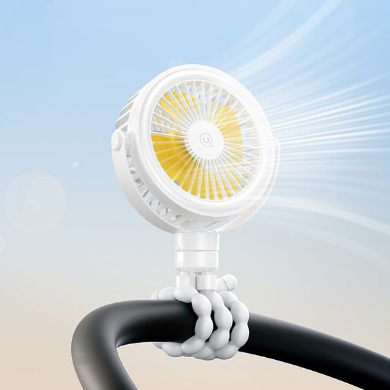 Портативний вентилятор Usams ZB289 Baby Stroller fan 2000mAh White | Зображення 4