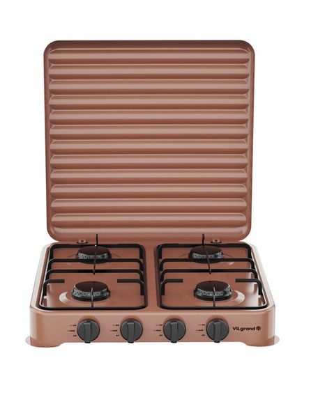 Плита настольная газовая VILgrand VGP-4042 BROWN 4 кВт коричневая