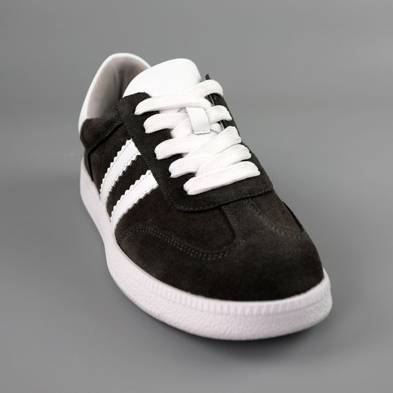 Кеди жіночі замшеві 591413 Темно-сірі 36 37 38 39 40 41 | Зображення 1