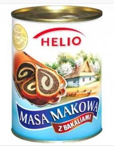 Макова маса Helio, 850г, ж/б з шматочками сухофруктів (ізюм, курага, цедра апельсина), польський мак в банку