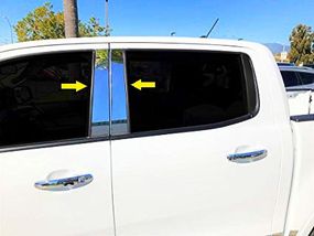 Молдинг дверних стійок (нерж) для Ford Ranger 2011↗ рр.