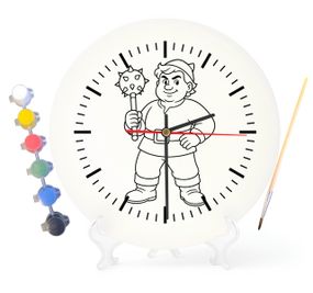 Детский набор для творчества часы-раскраска Котигорошко (по мотивам народной сказки) 30 см (Г0022)