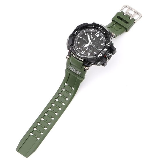 Ремінець для Casio G-Shock GW-A1000/GW-4000/GA-1000 Army Green Silver | Зображення 2