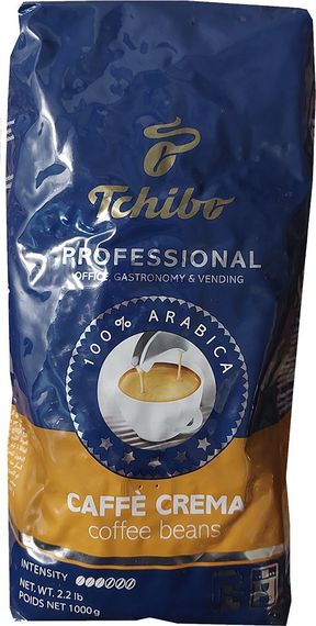 Кава в зернах Tchibo Caffe Crema professional 1 кг Німеччина Чібо м'яка кава з кремовою пінкою
