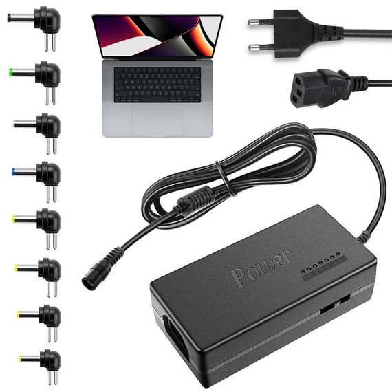 Зарядний пристрій для ноутбука з перехідниками 8 шт, 120W / Універсальний блок живлення для ноутбука