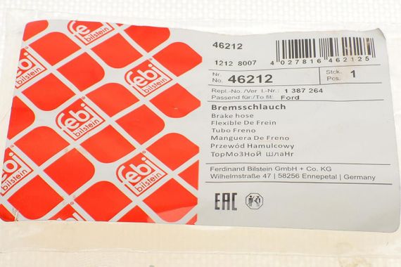 Шланг гальмівний передній Ford Focus C-Max 04-12 435mm  46212 | Зображення 6