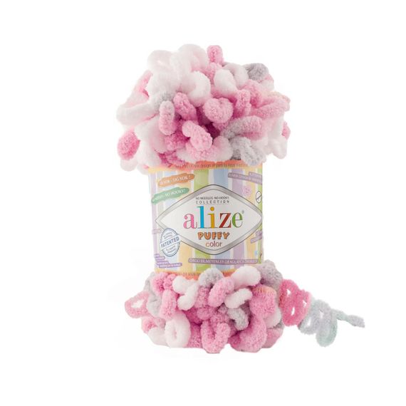 Пряжа ALIZE PUFFY COLOR 6370 алізе пуффі колор