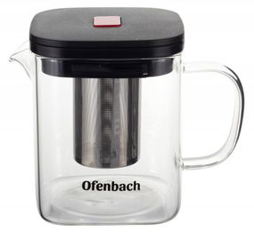 Чайник скляний заварювальний Ofenbach 600мл зі знімним ситечком (0612s)