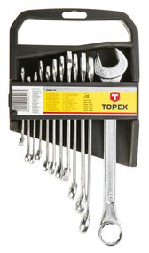 Ключи гаечные  TOPEX, комбинированные, 6-22 мм, набор 12 шт. (35D375)