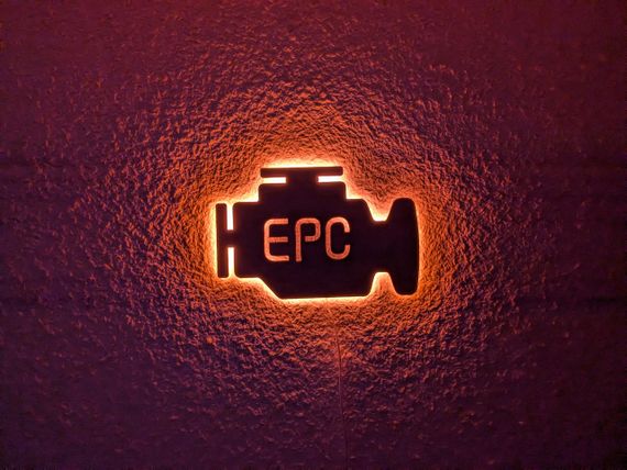 Панно декоративне картина на стіну Check Engine EPC LED підсвітка 300х195 acr-p000185