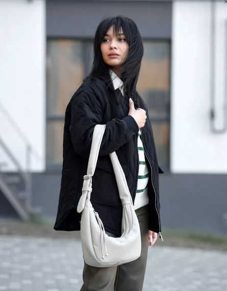 Сумка жіноча Sambag HOBO S білий 30 х 13 х 8 см (53100030) | Зображення 6