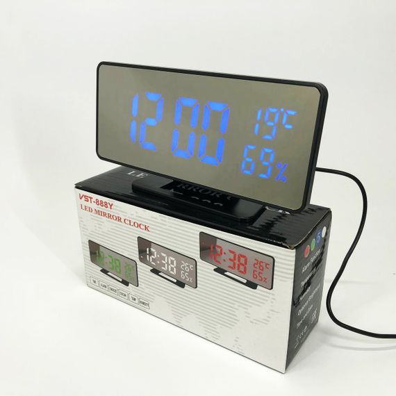 Годинник із зазначенням температури вологості VST-888Y-5, LED настільний годинник KP-91