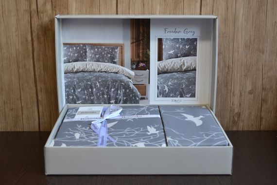 Постільна білизна First Choice Homesko Ranforse сімейний 160 х 220 см Freedom Grey | Зображення 1