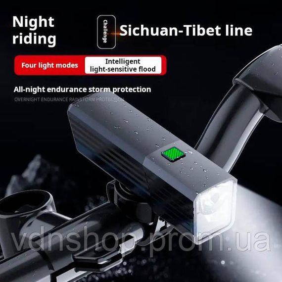 Велофара с зарядкой от usb BL-2024-4-XPG, Фара с акумулятором для велосипеда, Велофонарь противоударный NX-81 | Зображення 2