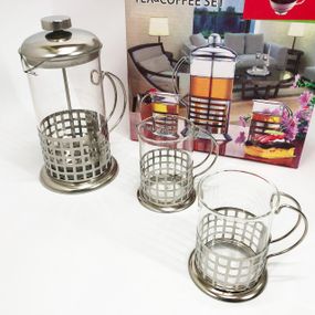 Приготовление чая с помощью пресс-заварника, Френч прессы стекло, Чайник заварочный френч пресс RY-24