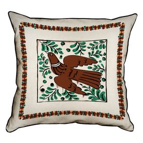 Подушка з мішковини Птаха 45x45 см (45PHB_TR002)