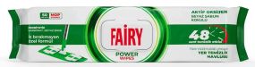 Вологі серветки для швабри Fairy Power Wipes — Універсальні змінні насадки для прибирання підлоги, 50 шт.