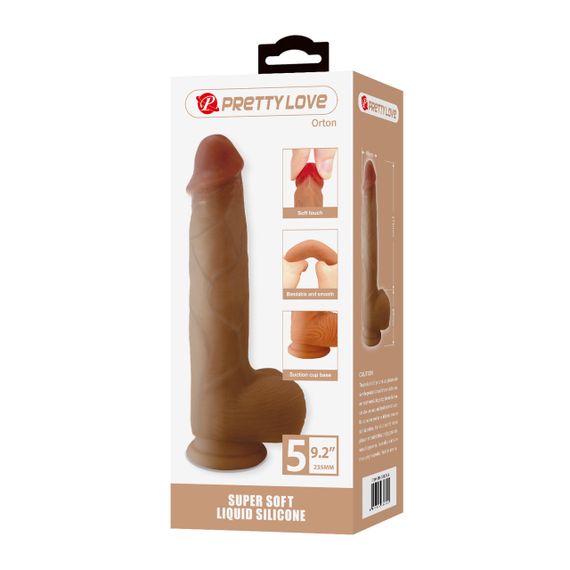 Фалоімітатор Pretty Love Orton 9.2 Super Soft Liquid Silicone Dildo Sex Aura | Зображення 7