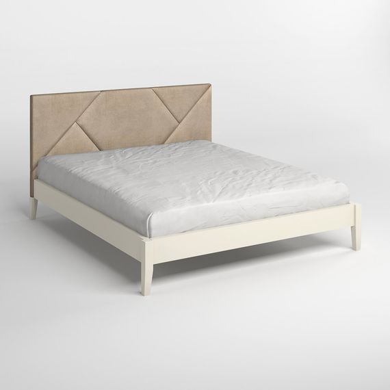 Полуторне дерев&#039;яне ліжко Mebigrand Нью-Йорк ДК Айворі (S0505Y30R)/Аляска 23 (Бежевий) 120х200 см (MBG-10272) | Зображення 1