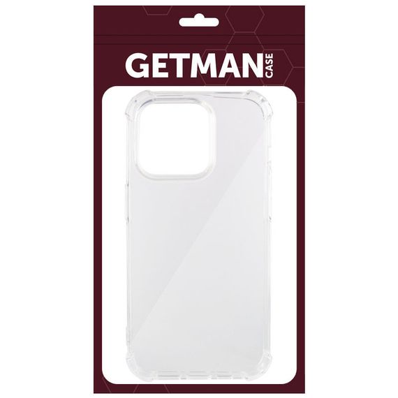 TPU чохол GETMAN Ease logo посилені кути для Apple iPhone 15 Pro (6.1") Безбарвний (прозорий) | Зображення 7