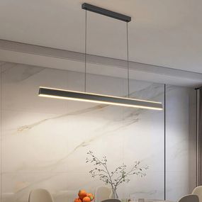 Люстра світлодіодна підвісна LED світильник для квартири на стелю лед 27349 Чорний 15-120х6х120 см.