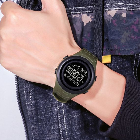 Чоловічий годинник Skmei 1674AGBK Army Green-black | Зображення 3