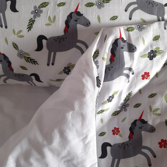 Комплект постільної білизни SoundSleep Unicorn муслін підлітковий 145х210 см (94099737) | Зображення 6