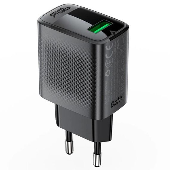 СЗУ Acefast A90 QC3.0 18W (1USB-A) Black
