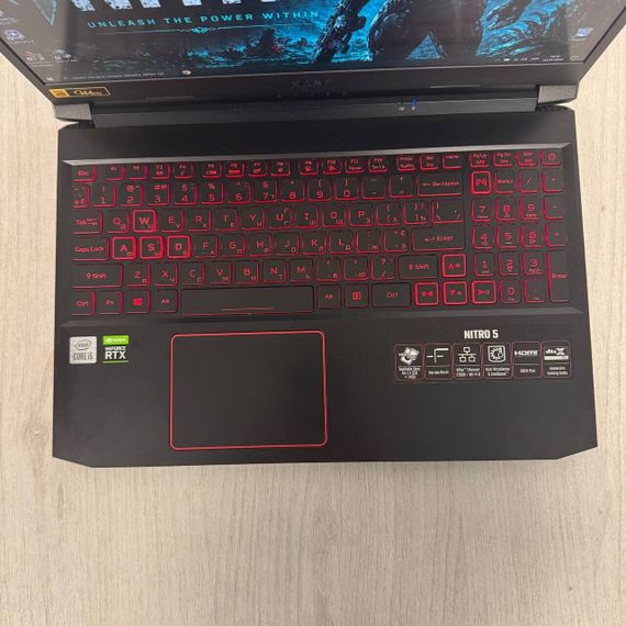 Игровой ноутбук Б-класс Acer Nitro 5 AN515-55 / 15.6" (1920x1080) IPS / Intel Core i5-10300H (4 (8) ядра по 2.5 - 4.5 GHz) / 16 GB DDR4 / 512 GB SSD / nVidia GeForce RTX 3050 Ti, 4 GB GDDR6, 128-bit / WebCam б/у | Зображення 3