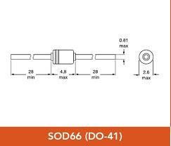 Стабилитрон  BZV85-C51V  (DO-41)  1,3W 51,0v | Зображення 4