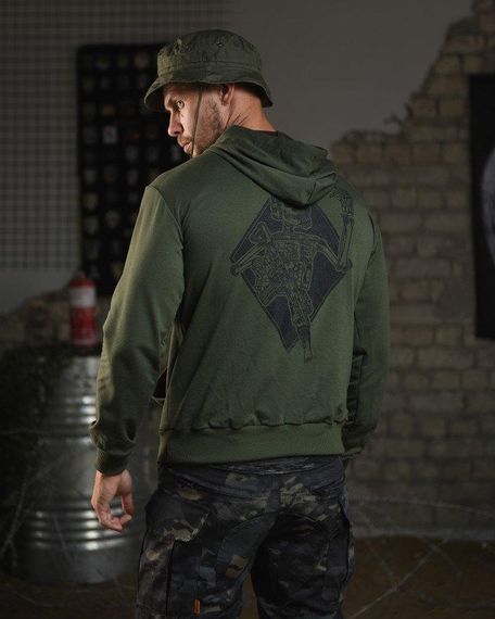 Худі maklin череп олива НП4945 | Зображення 2