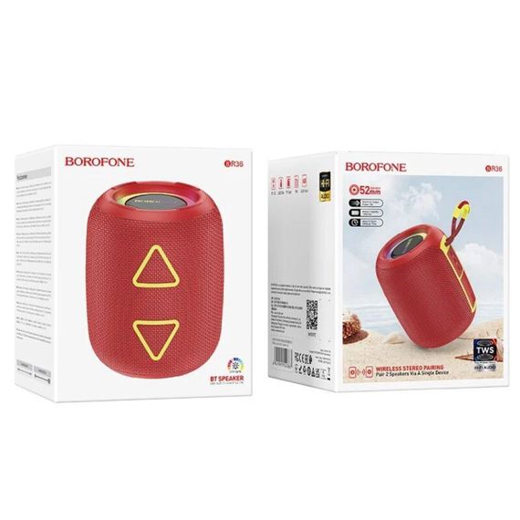 Портативна колонка BOROFONE BR36 Lucy sports BT speaker Red | Зображення 3