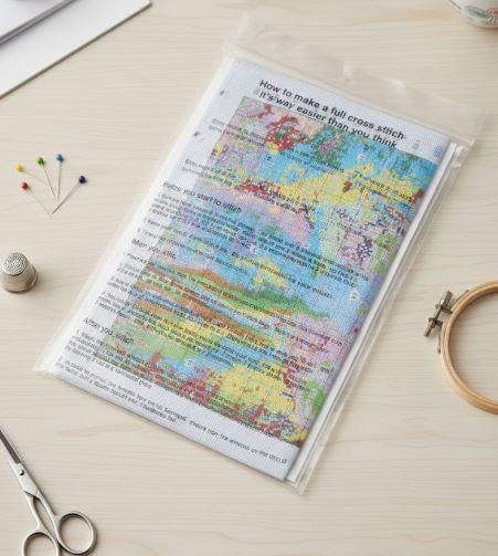 Набір для вишивання хрестиком JOZYSH «Флористичний етюд», 30х40 см, 14CT, канва Аїда з нанесеним малюнком, повна зашивка | Зображення 4