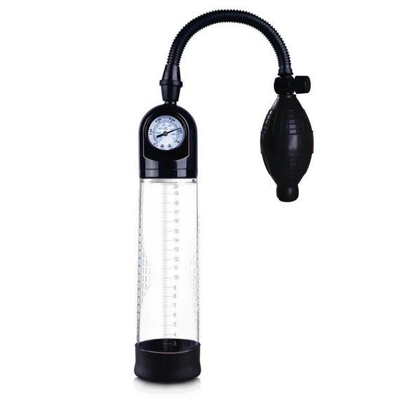 Вакуумна помпа Men Powerup зі стрілковим манометром і ручною «грушею» sexstyle