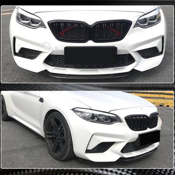 Накладка на передній бампер Lip V7 (для F87 M2/M2C, Карбон) для BMW 2 серія F22/23 2014-2021 рр | Зображення 4