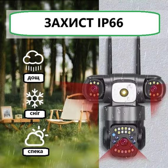 Камера на 3 лінзи з 4G зв'язком V380 (46374-10053_1347) | Зображення 6
