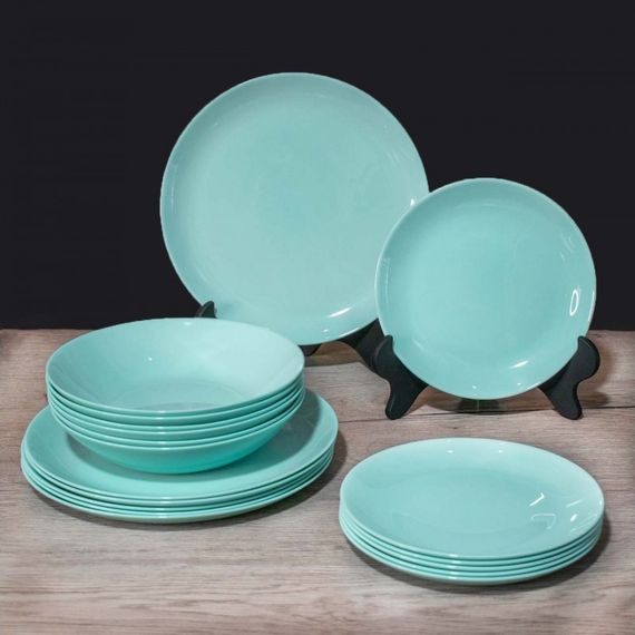 Столовый сервиз Luminarc Diwali Light Turquoise P2963, 18 предметов, на 6 персон
