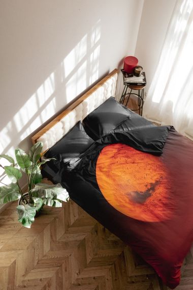 Дизайнерський комплект постільної білизни SoundSleep by AndreTAN Чоловіки з Марса сатин євро 200х220 см (51714705)