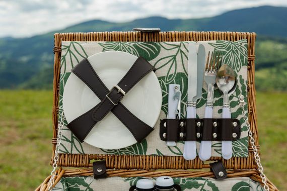 Корзина для пикника на 2 персоны 38 x 26 x 18 см LU010 | Зображення 2