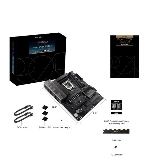 Материнcкая плата ASUS PROART B760-CREATOR s1700 B760 4xDDR5 M.2 HDMI DP ATX 90MB1F20-M1EAY0 | Зображення 1