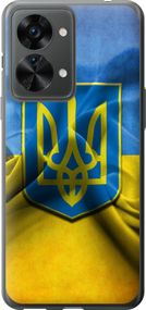 Чехол на OnePlus Nord 2T Флаг и герб Украины 1 "375u-2640-17620"