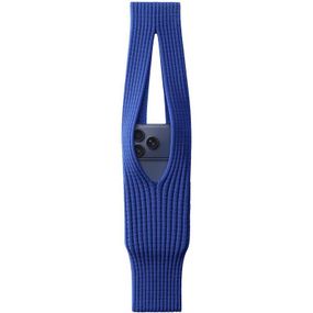 В'язана сумка Pleated Pocket для iPhone (Size L) Blue