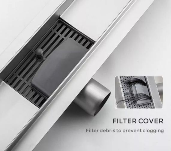 Душовий трап Gappo 70х400 мм, нержавіюча сталь G84007-3 | Зображення 3