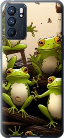 Чехол на Oppo Reno6 5G Жабки "5656u-2651-17620"