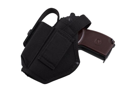 Кобура ПМ поясна з чохлом, подсумком, під магазин (cordura 1000d, чорна) MAS | Зображення 1