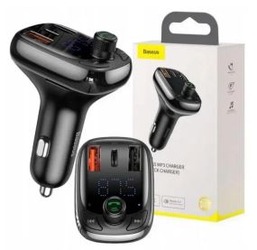 FM-трансмітер BASEUS S13 T-TYPED PLUS Bluetooth MP3 Quick Charger Type-C Модулятор з функцією швидкої зарядки